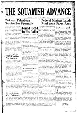 Squamish Advance: Thursday, August 3, 1950