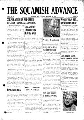 Squamish Advance: Thursday, November 30, 1950