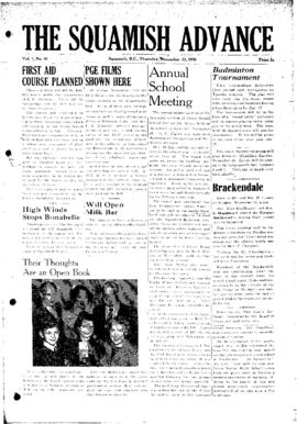 Squamish Advance: Thursday, November 23, 1950