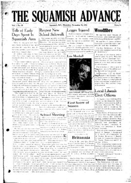 Squamish Advance: Thursday, November 16, 1950