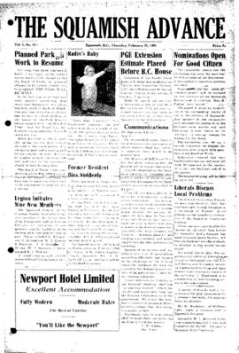 Squamish Advance: Thursday, February 22, 1951