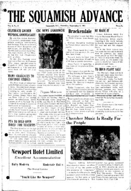 Squamish Advance: Thursday, September 6, 1951