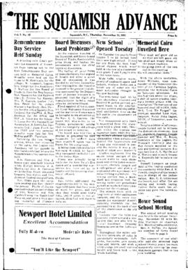 Squamish Advance: Thursday, November 15, 1951