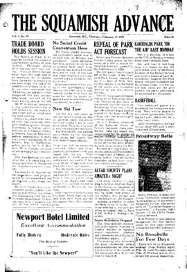 Squamish Advance: Thursday, February 12, 1953