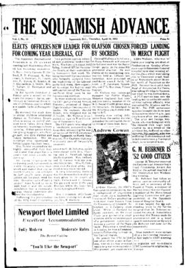 Squamish Advance: Thursday, April 16, 1953