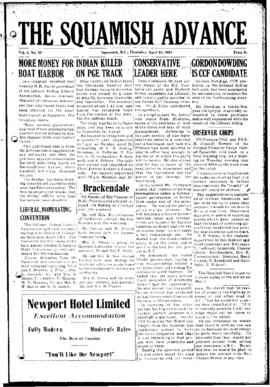 Squamish Advance: Thursday, April 23, 1953