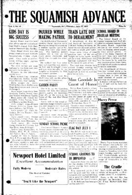 Squamish Advance: Thursday, June 25, 1953