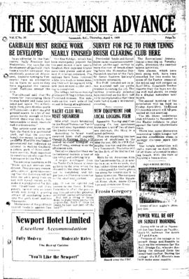 Squamish Advance: Thursday, April 8, 1954