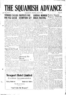 Squamish Advance: Thursday, July 15, 1954