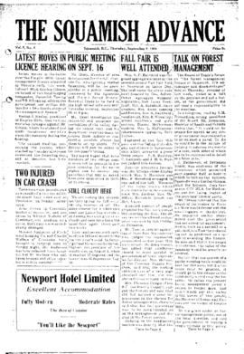 Squamish Advance: Thursday, September 9, 1954