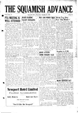 Squamish Advance: Thursday, October 21, 1954