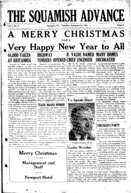 Squamish Advance: Thursday, December 23, 1954