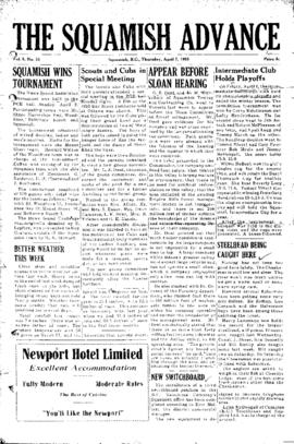 Squamish Advance: Thursday, April 7, 1955