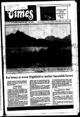 Squamish Times: Tuesday, August 20, 1991