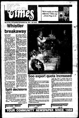 Squamish Times: Tuesday, November 26, 1991