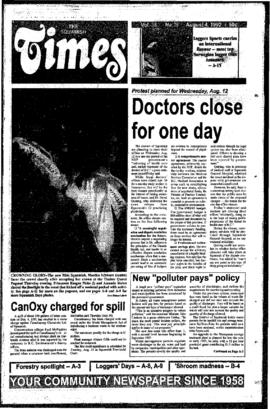 Squamish Times: Tuesday, August 4, 1992