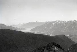 Squamish Valley from saddle / Howe Sound from Lava Mountain