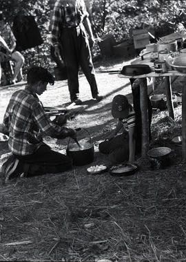 Cooking at Scout camp