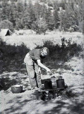 Cooking at Scout camp