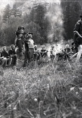 Bonfire at Scout camp