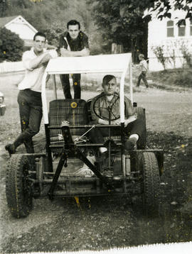 Young men in vehicle