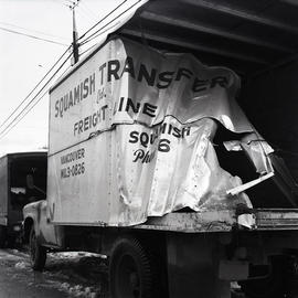 Damaged truck