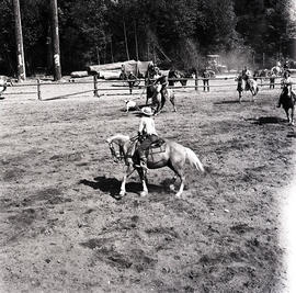 People riding horses