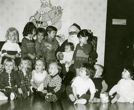 Small children with Santa