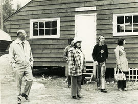 Trustees in front of Bunkhouse No. 2