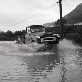 Truck in water