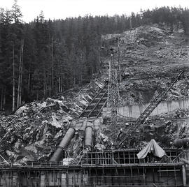 Tracks on mountain