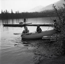 People in canoes