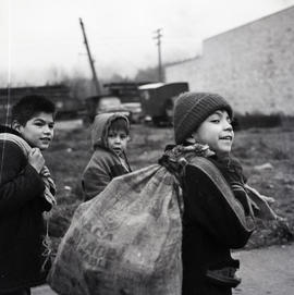 Children with bags