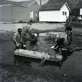 Children in pond