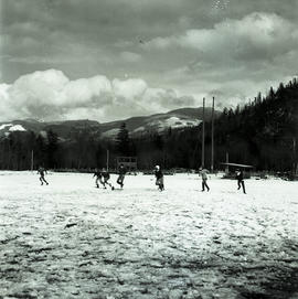 Football in snow