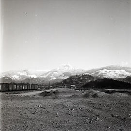 Train and mountains