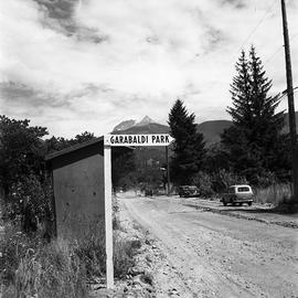 Garibaldi Park sign by road