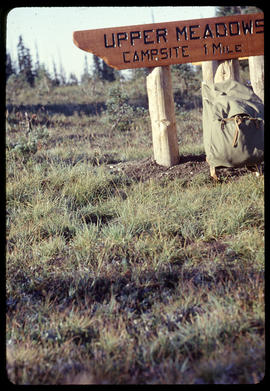 Sign in big meadow