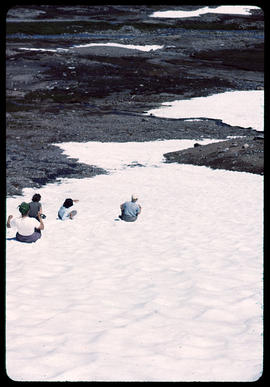 Further down snow slope