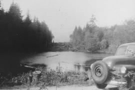 Indian lake and railway slash looking north