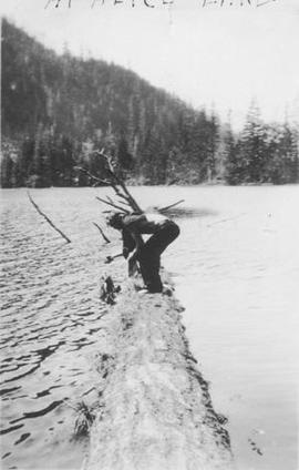 Carl Johnson at Alice Lake, 1935