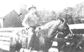 Harold Thorne on horseback